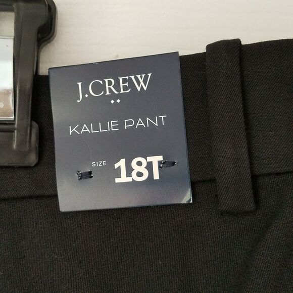 J. Crew Tall Kallie Tall Straight Leg Pants Size T18 Black NWT $98 BO900 - Picture 4 of 8